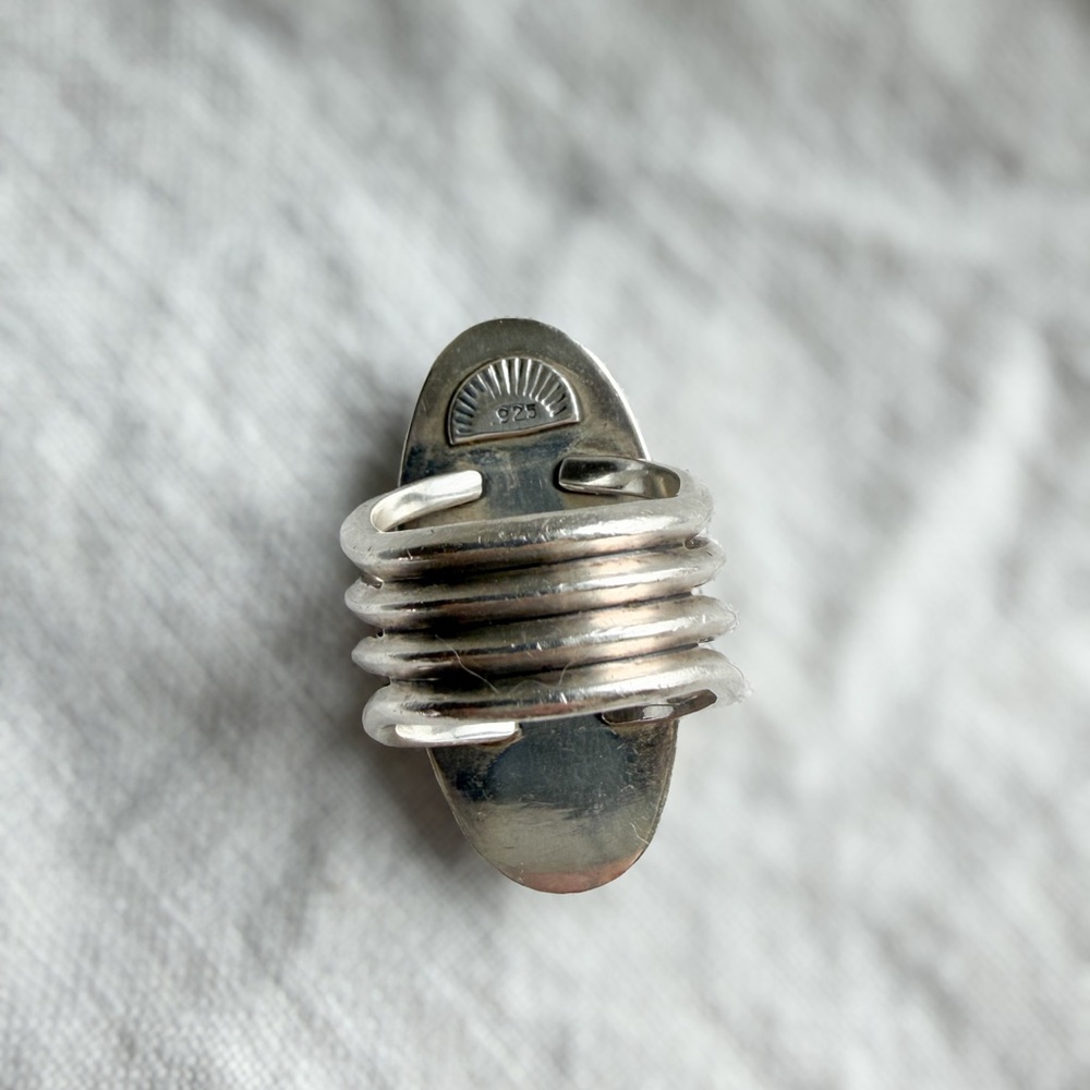 Sterling Silver Black Onyx Statement Ring Oval Bezel - Picture 5 of 5